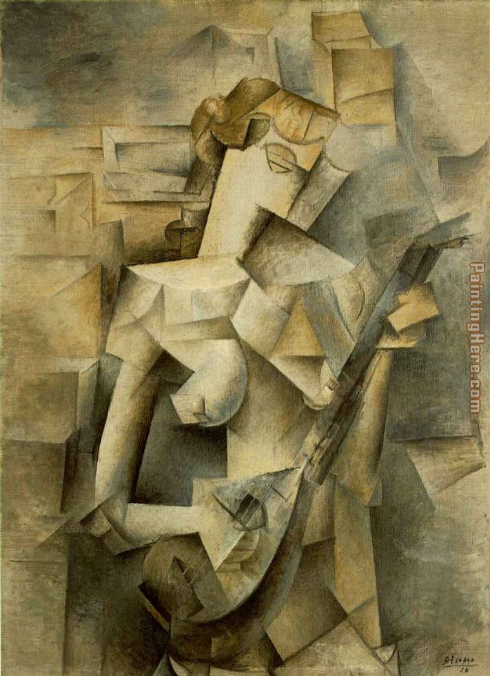 Girl with Mandolin Fanny Tellie painting - Pablo Picasso Girl with Mandolin Fanny Tellie art painting